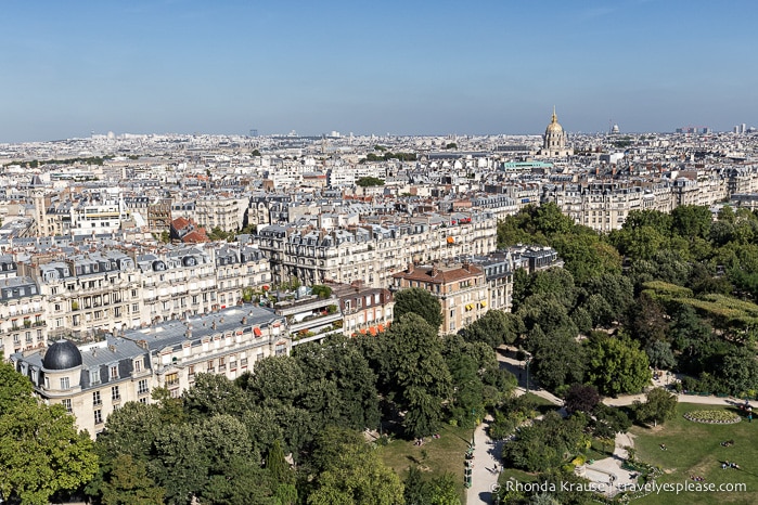 View of Paris from the Eiffel Tower.