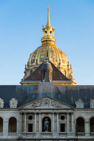 Golden dome of Hotel des Invalides.