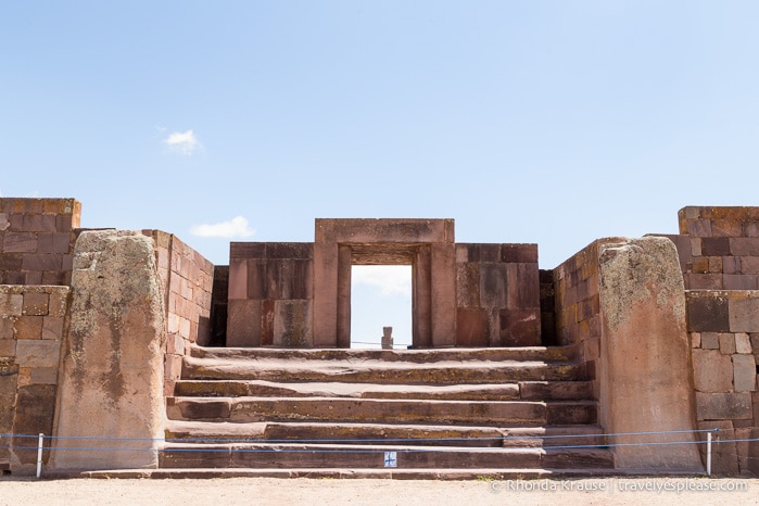 The Kalasasaya at Tiwanaku Archaeological Site.