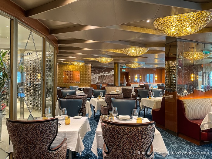 Pinnacle Grill restaurant on the Rotterdam ship.