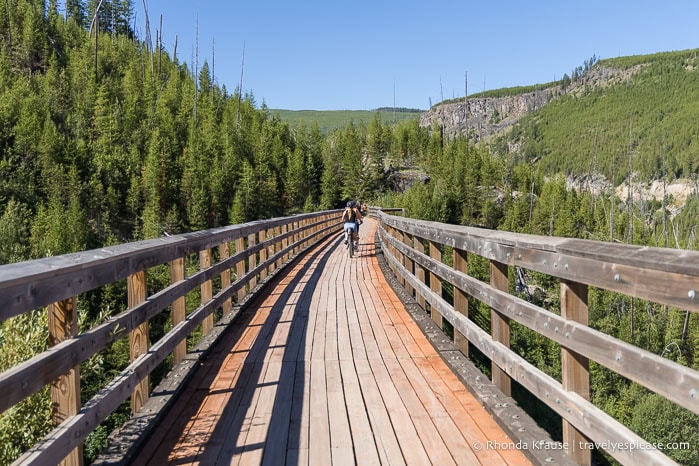 Trestle bridge on the Myra Canyon bike trail.